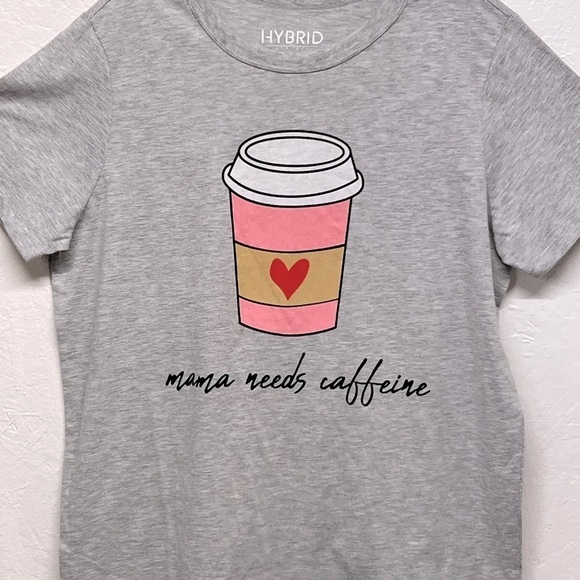 WOMEN’S Hybrid Graphic T-Shirt ‘Mama Needs Caffeine’ - Picture 3 of 9